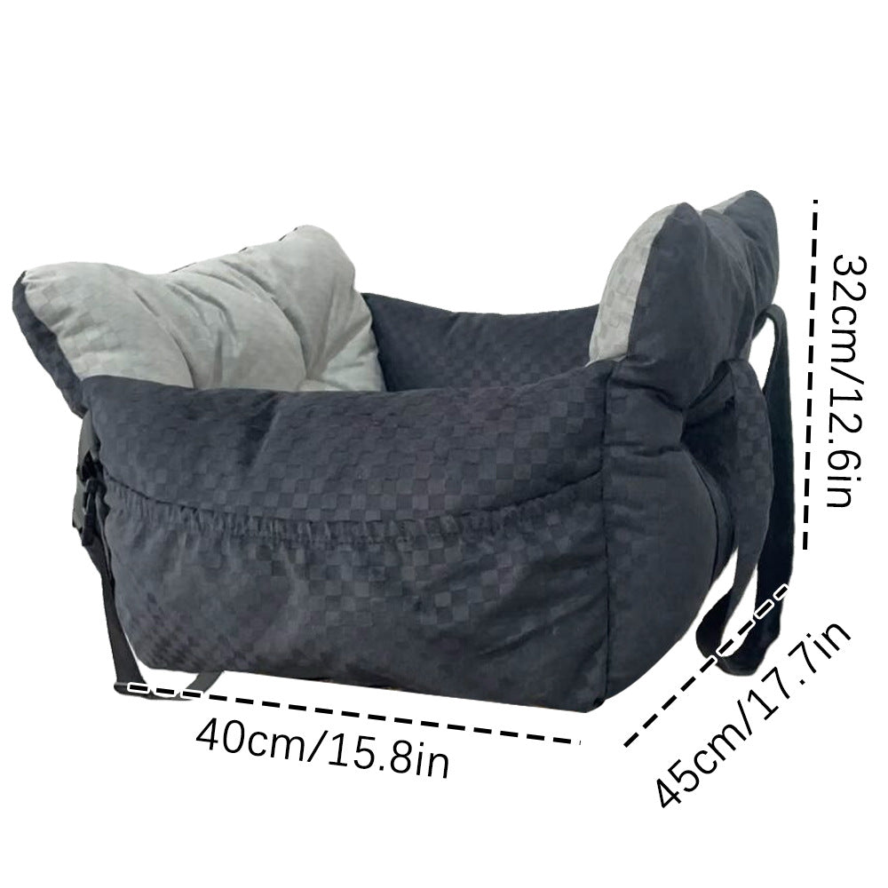Portable Pet Car Console Nest with Handle