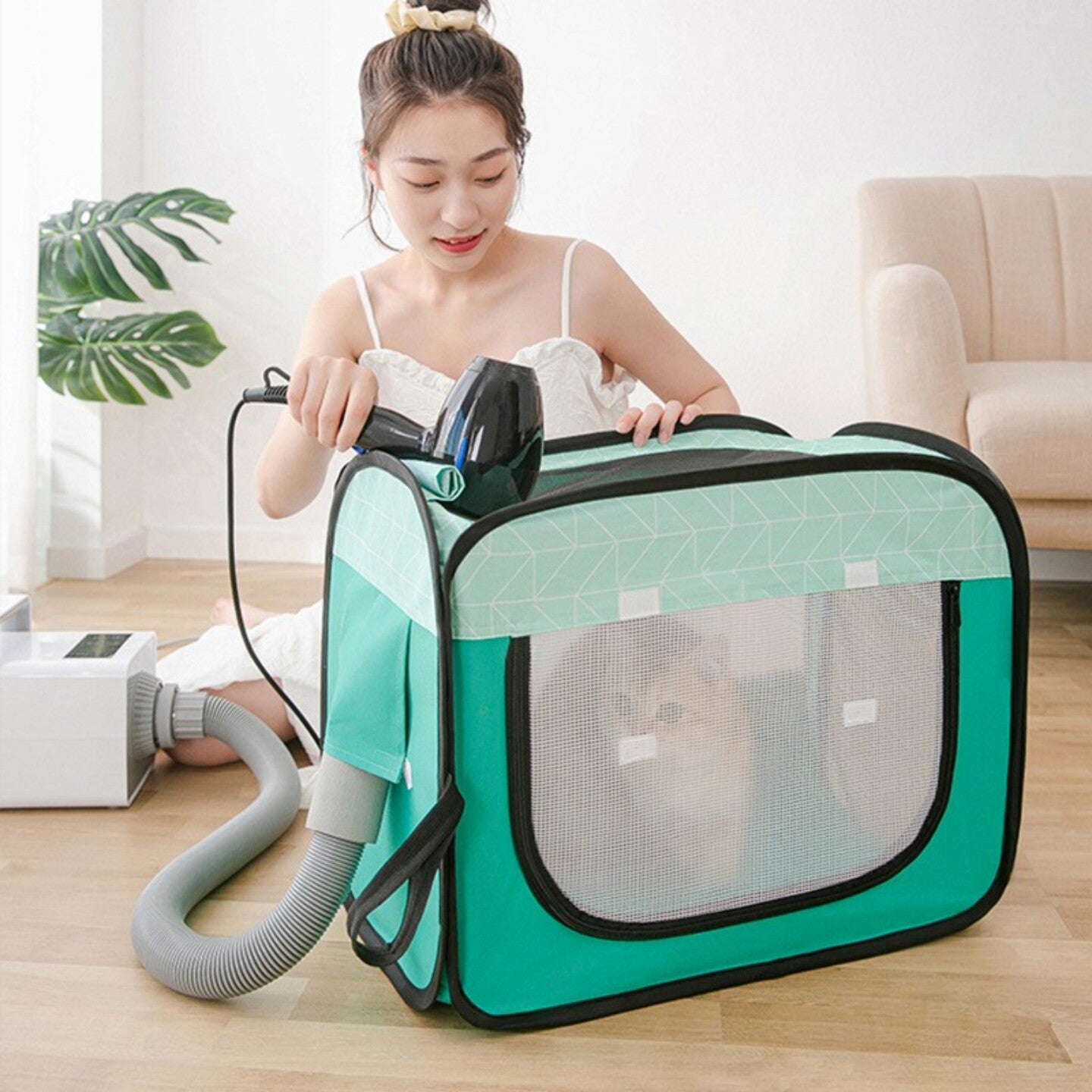Portable Pet Drying Box with Hair Dryer