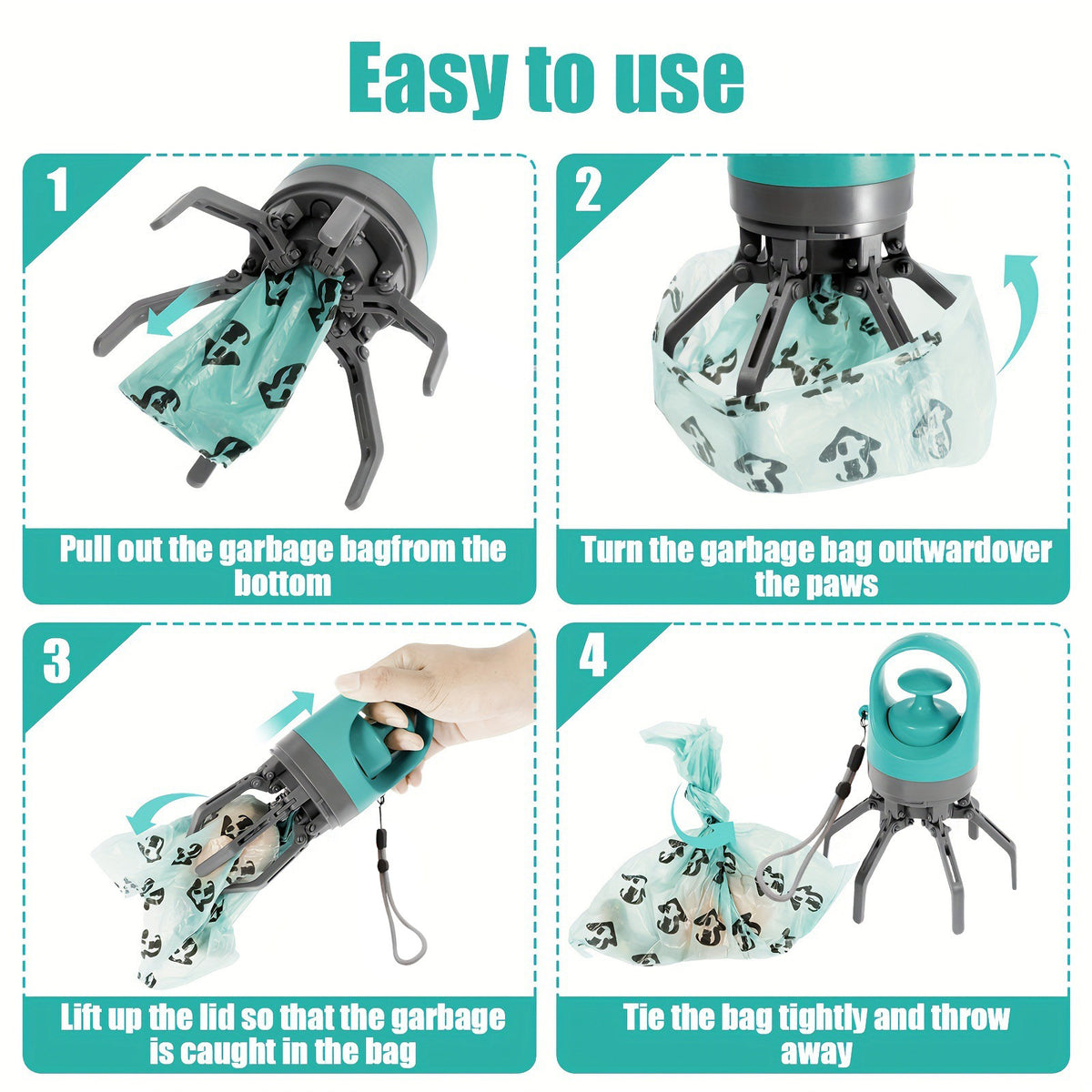 Portable pet poop picker