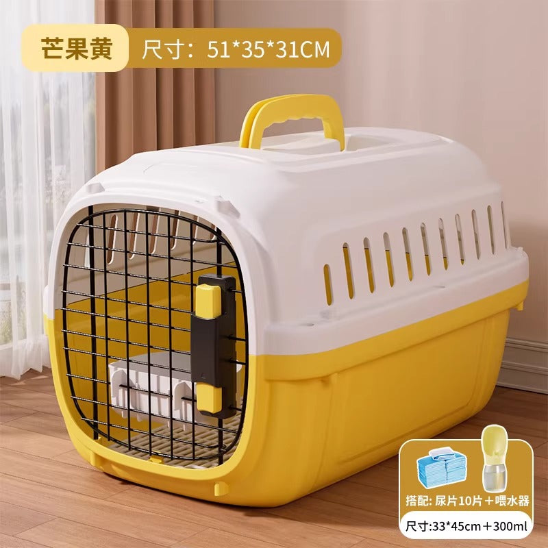 Portable Pet Travel Crate with Ventilation