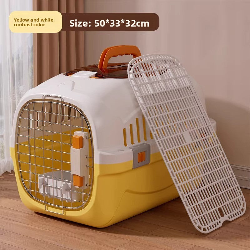 Portable Pet Travel Crate with Ventilation
