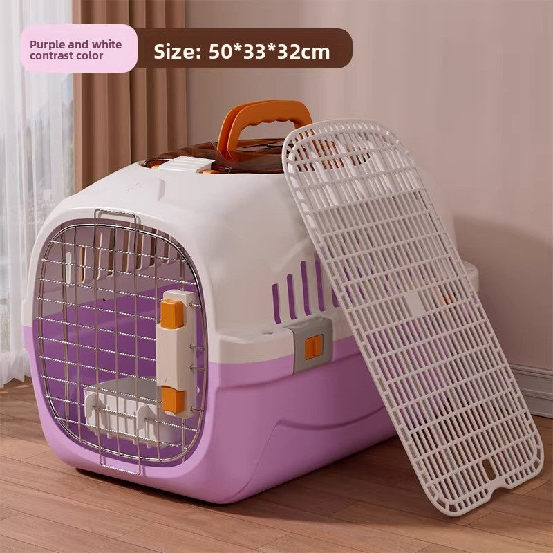Portable Pet Travel Crate with Ventilation