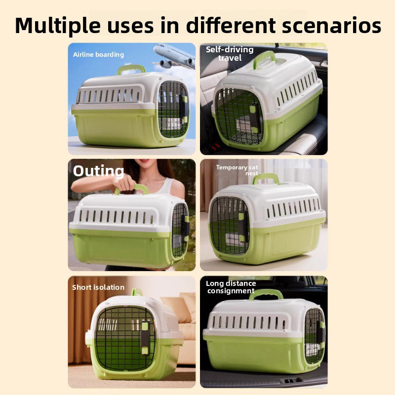 Portable Pet Travel Crate with Ventilation