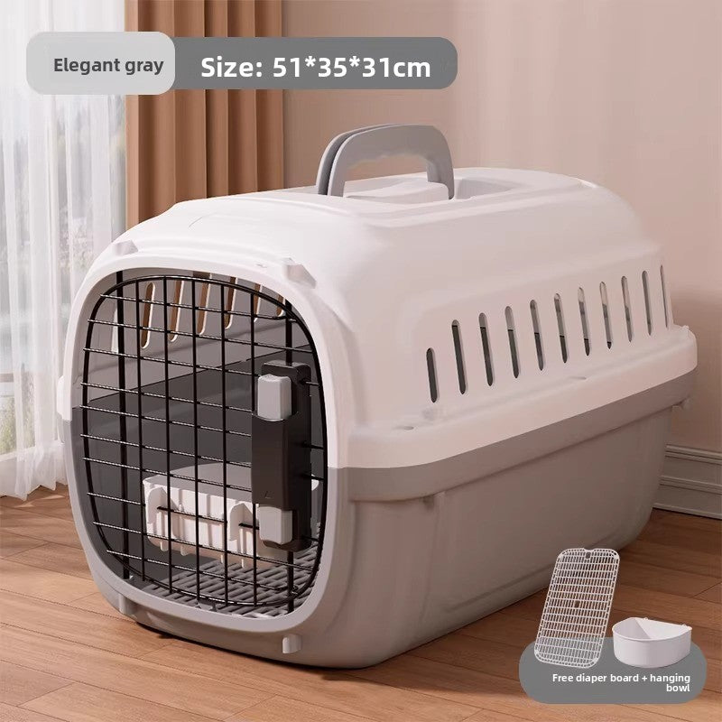 Portable Pet Travel Crate with Ventilation