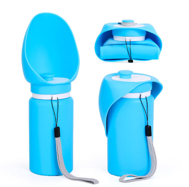 Portable Pet Travel Water Bottle with Food Container