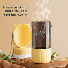 Handheld water and food cup gray