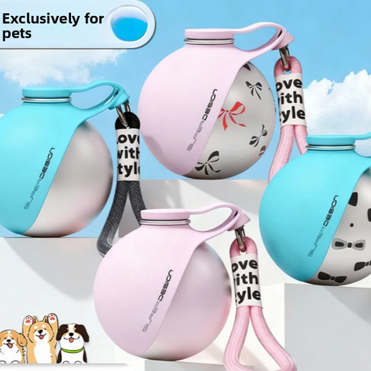 Portable Pet Water Bottle Stainless Steel Travel Cup