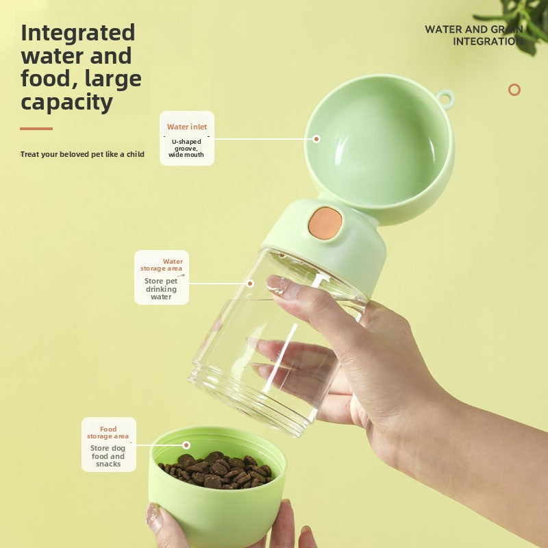 Portable Pet Water Bottle with Feeder