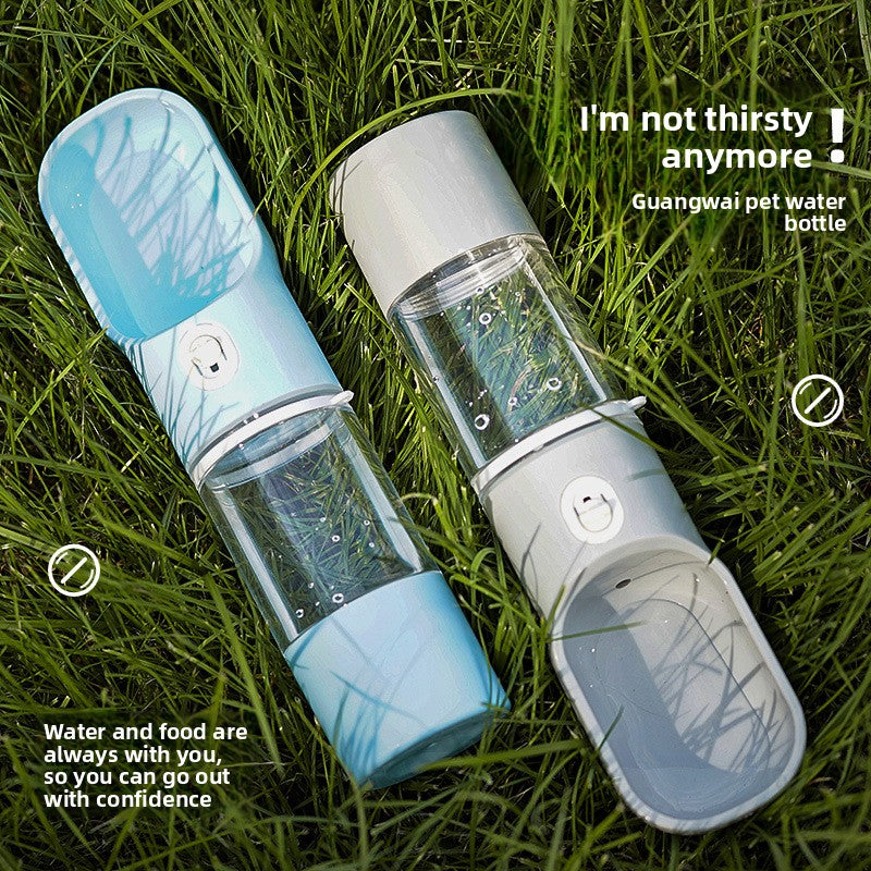 Portable Pet Water Bottle with Food Container