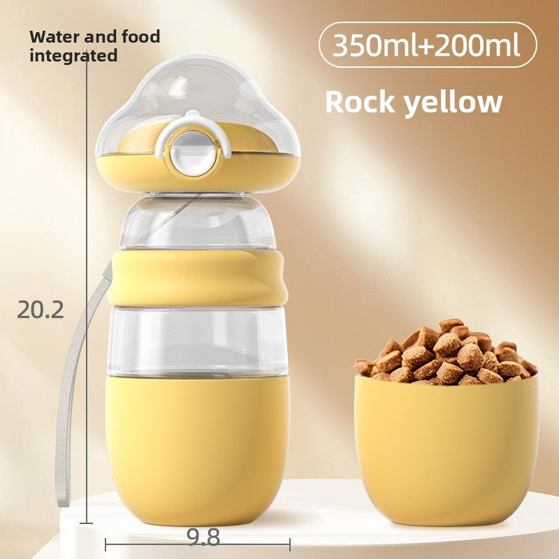 Portable Pet Water Bottle with Food Container