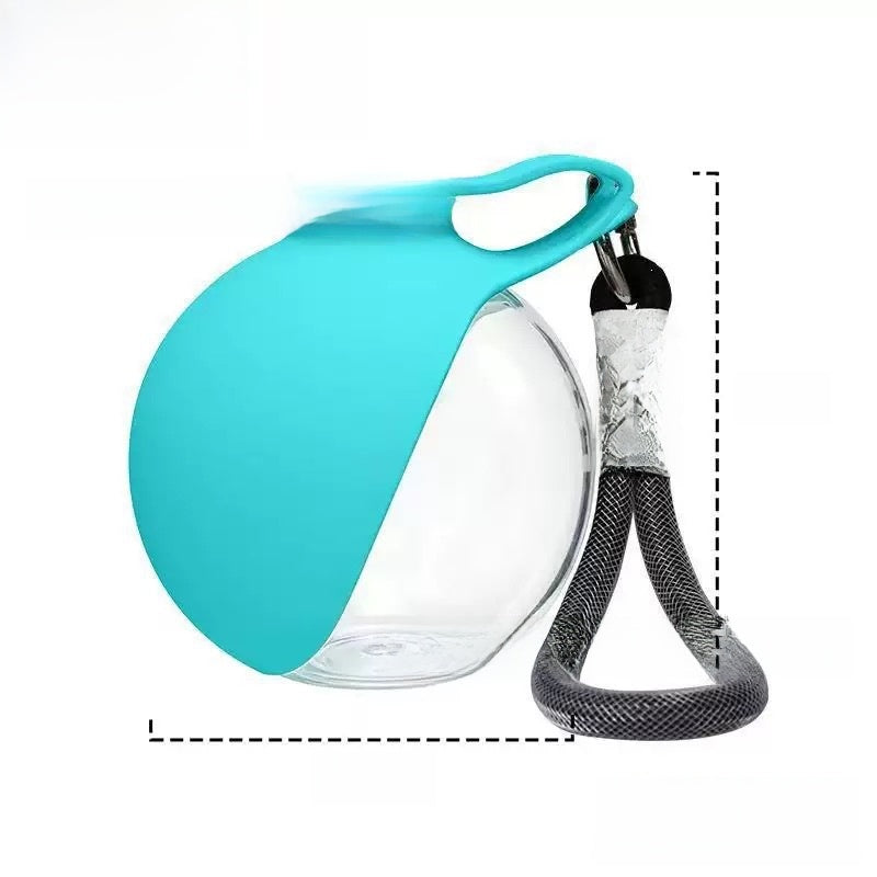 Portable Pet Water Bottle with Spherical Pendant