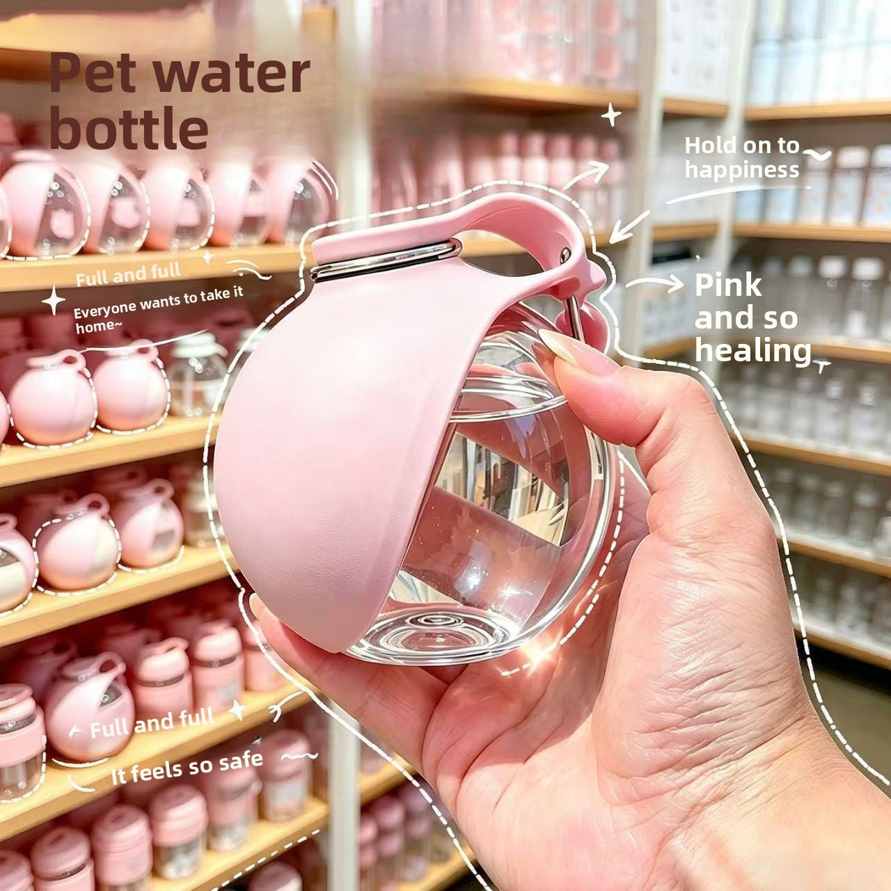 Portable Pet Water Dispenser with Hanging Rope