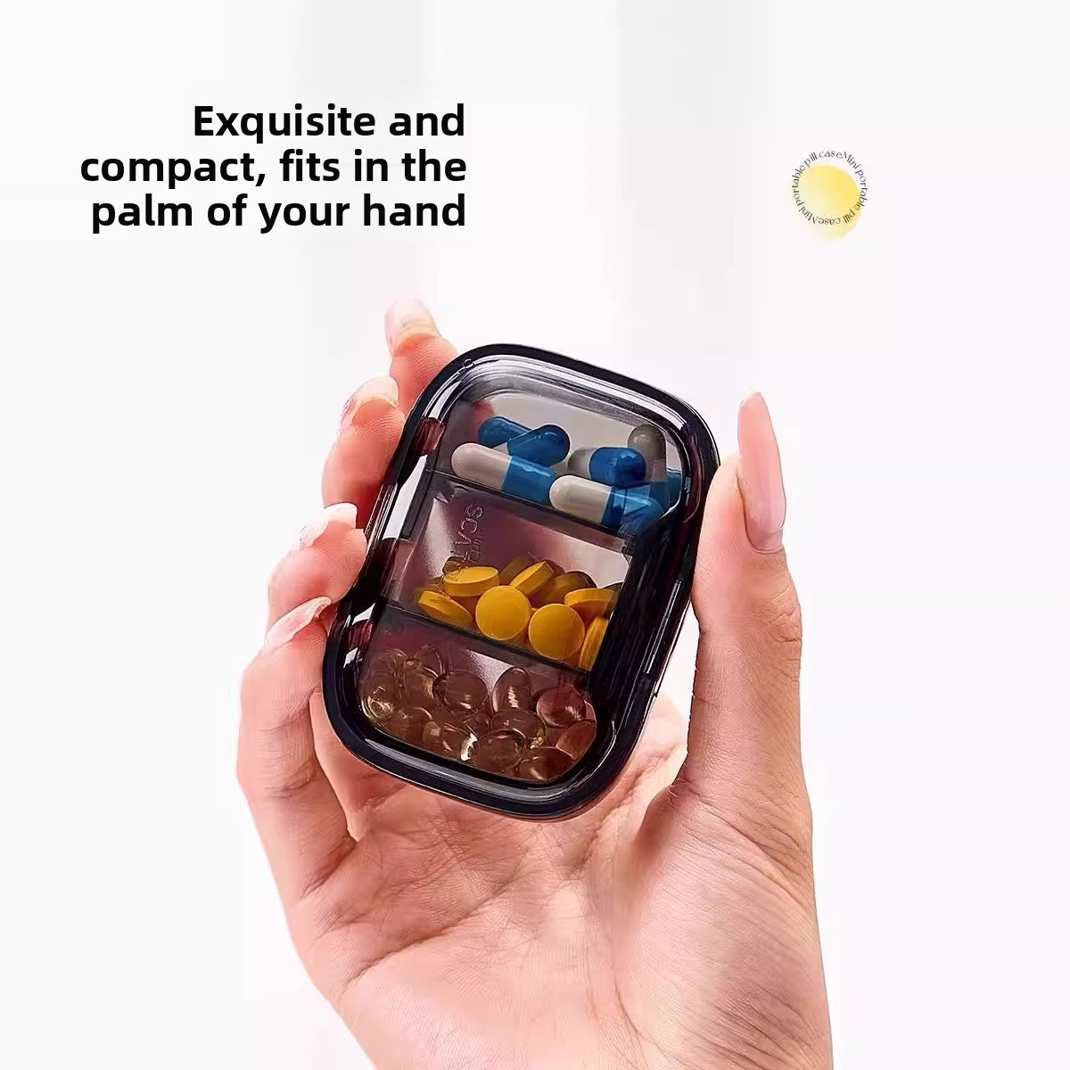 Portable Pill Organizer with Daily Reminders