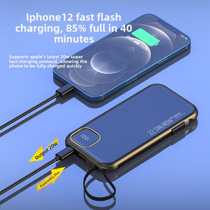 Portable Power Bank with Built-in Cable