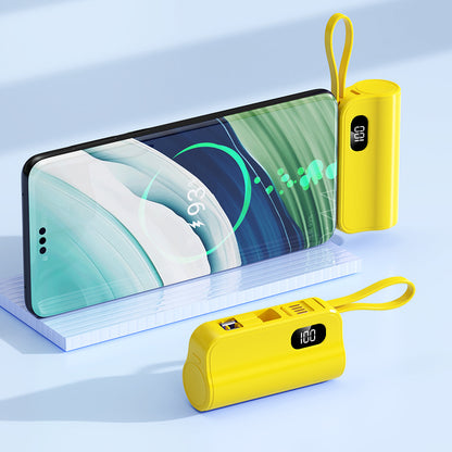 Portable Power Bank with Built-in Cable