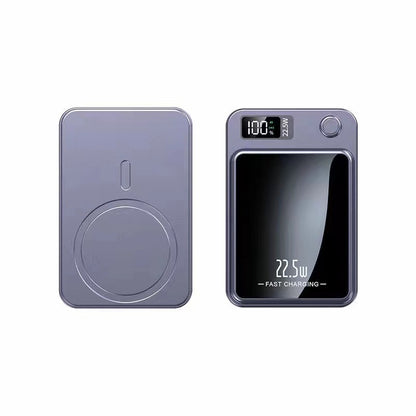 Portable power bank with magnetic wireless charging function