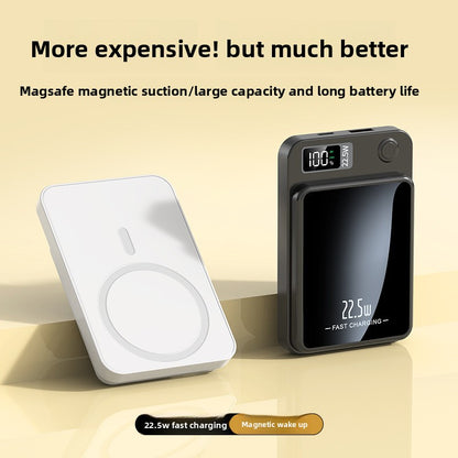 Portable power bank with magnetic wireless charging function