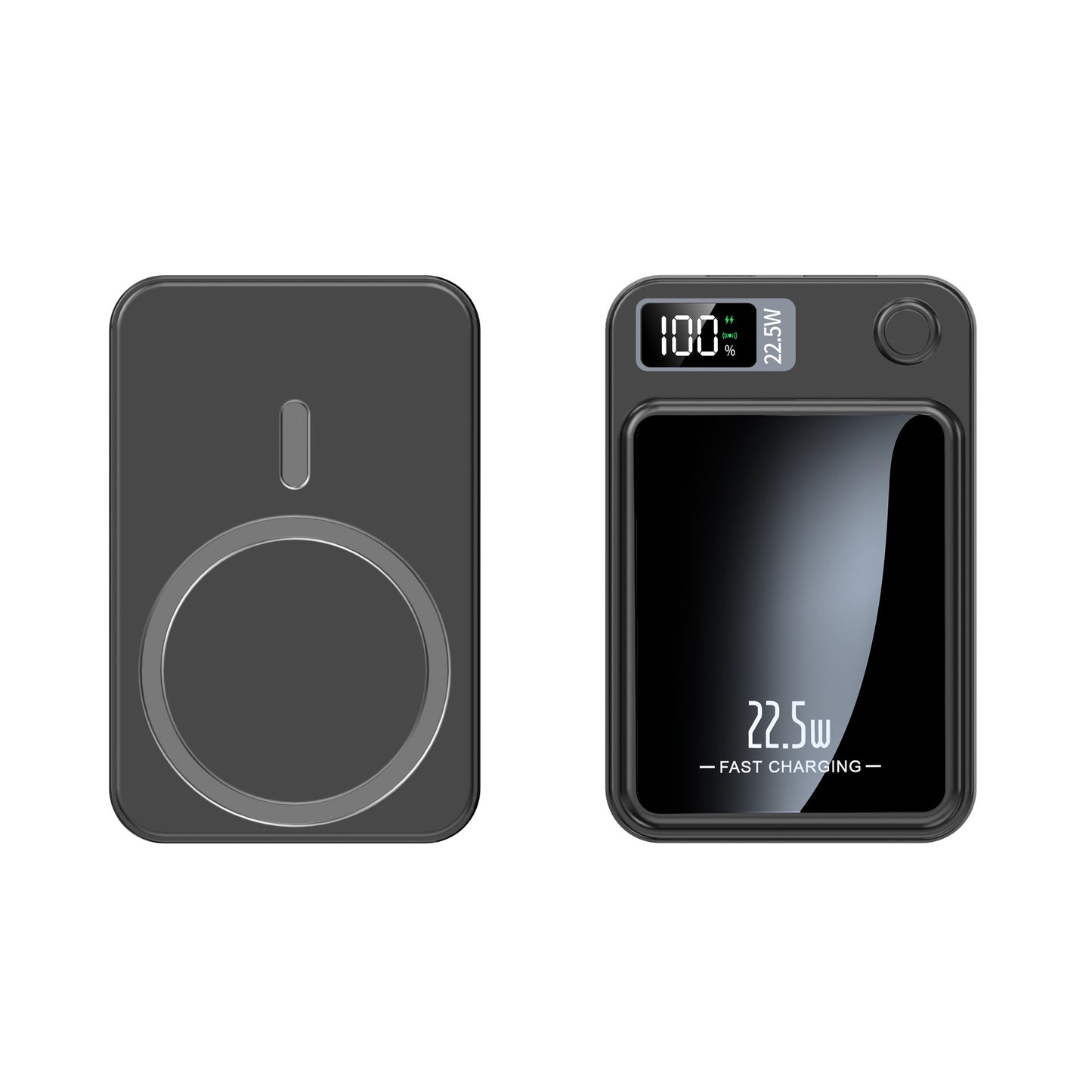 Portable power bank with magnetic wireless charging function