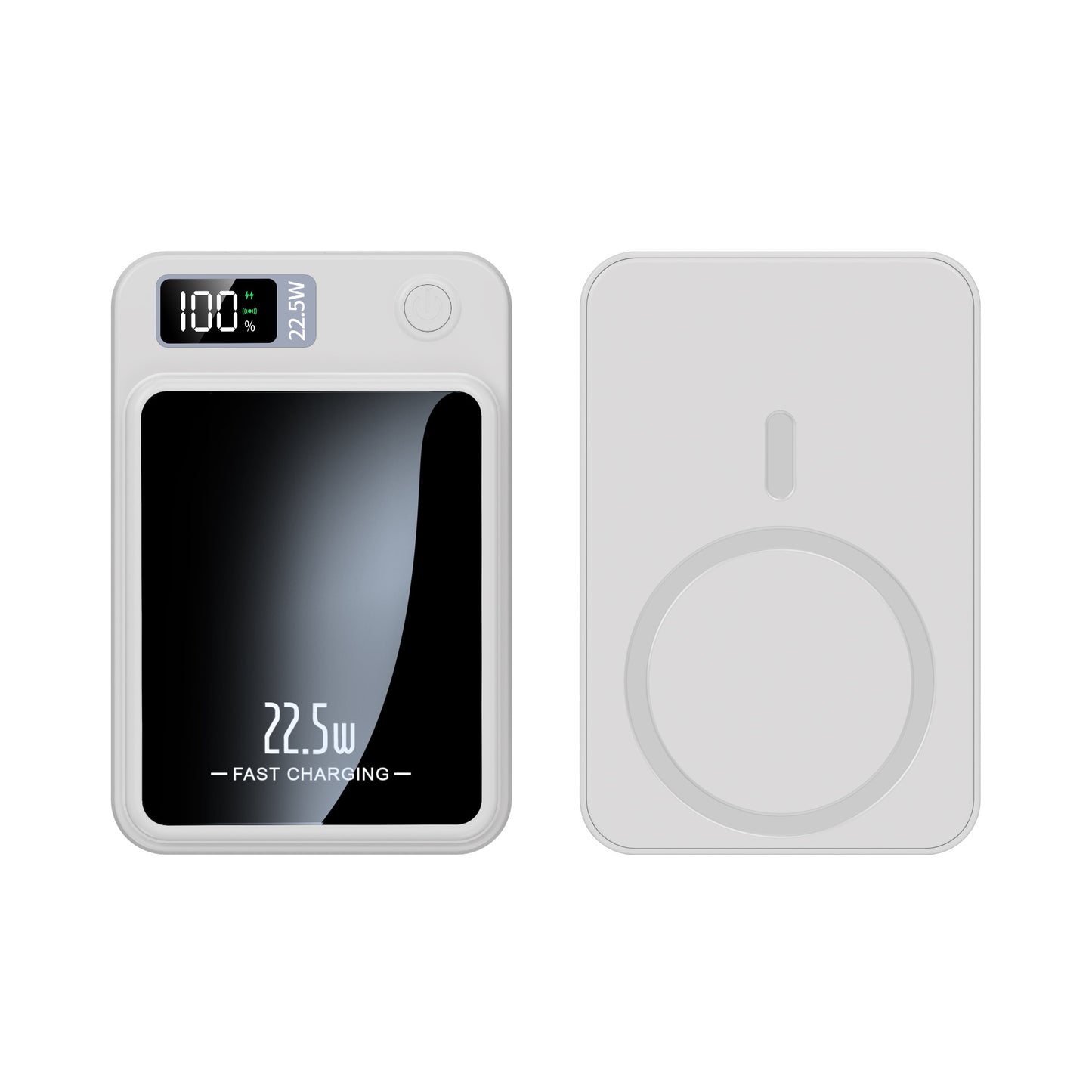 Portable power bank with magnetic wireless charging function