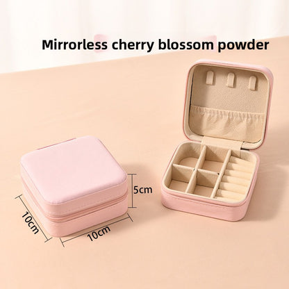 Portable PU Leather Jewelry Storage Box