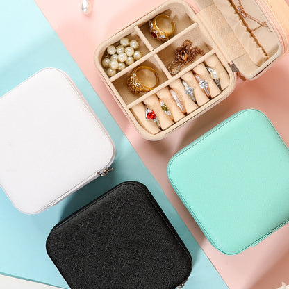 Portable PU Leather Jewelry Storage Box