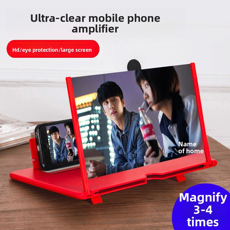Portable Pull-Out Phone Screen Amplifier with Stand
