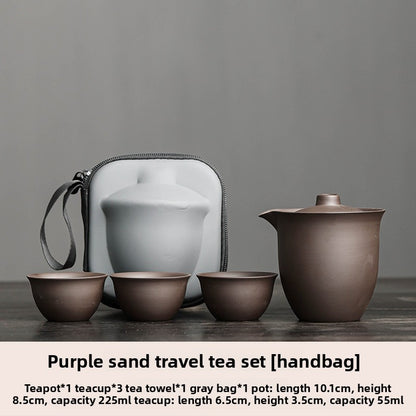 Portable Purple Sand Tea Set
