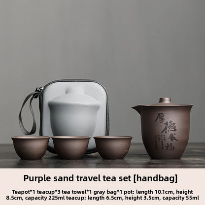 Portable Purple Sand Tea Set