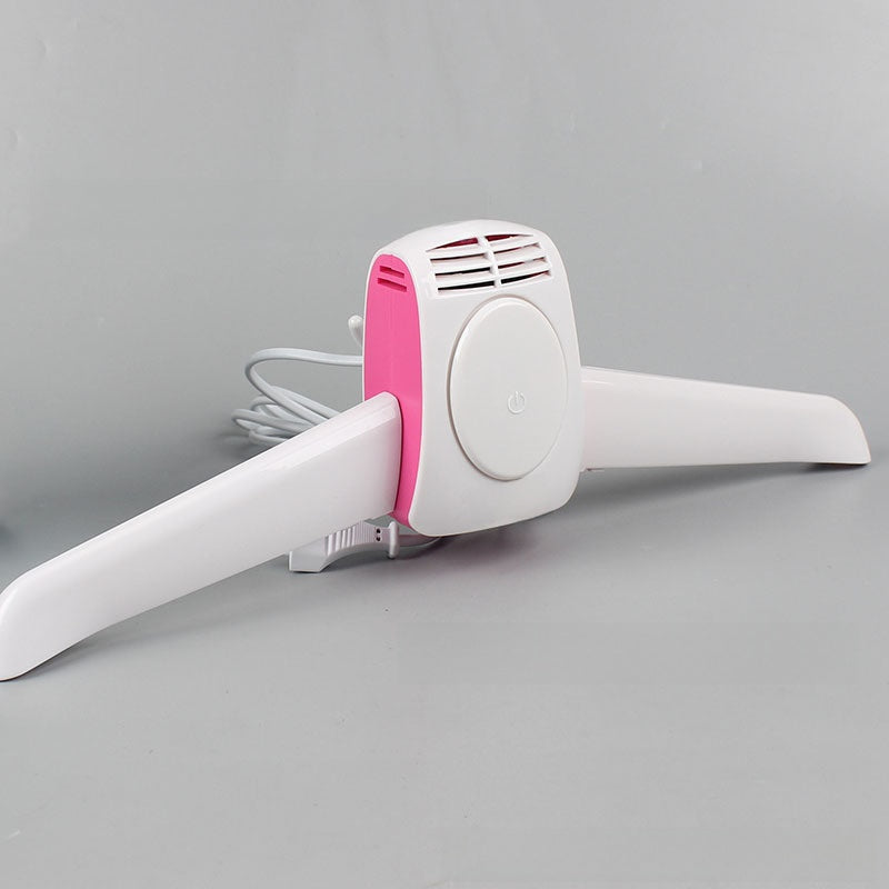 Portable rapid-drying clothes hanger
