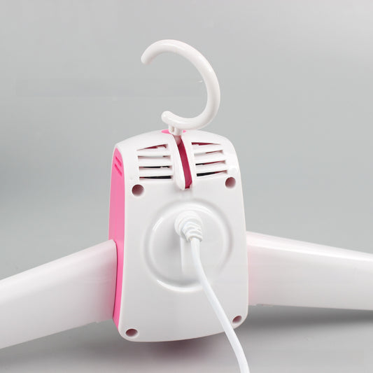 Portable rapid-drying clothes hanger