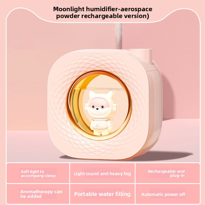 Portable Rechargeable Air Humidifier with Night Light