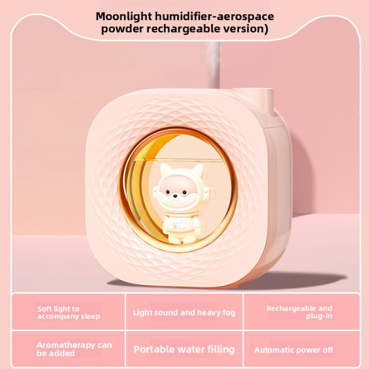 Portable Rechargeable Air Humidifier with Night Light