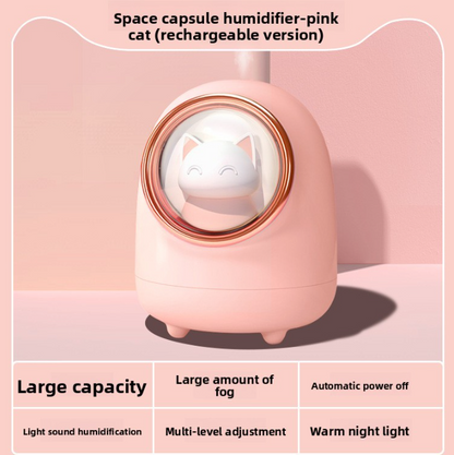 Portable Rechargeable Air Humidifier with Night Light