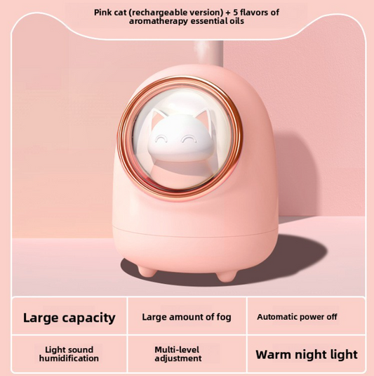 Portable Rechargeable Air Humidifier with Night Light