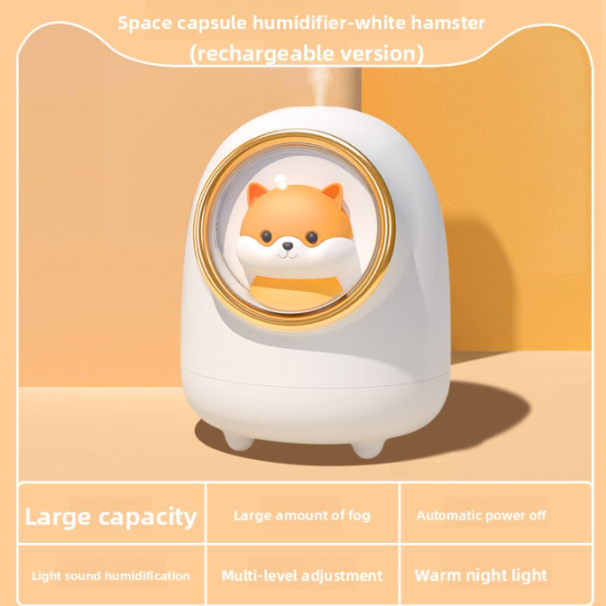 Portable Rechargeable Air Humidifier with Night Light