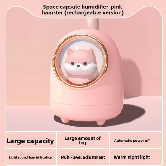 Portable Rechargeable Air Humidifier with Night Light