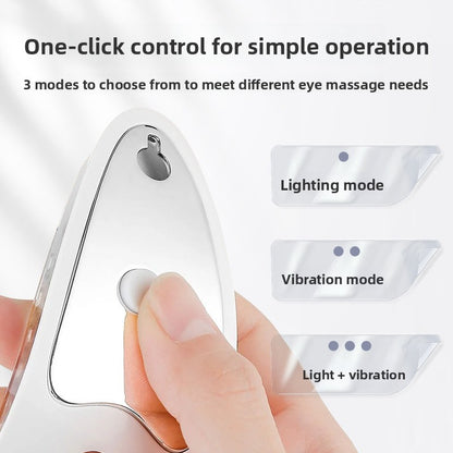 Portable Rechargeable Eye Massager with Red Light Therapy