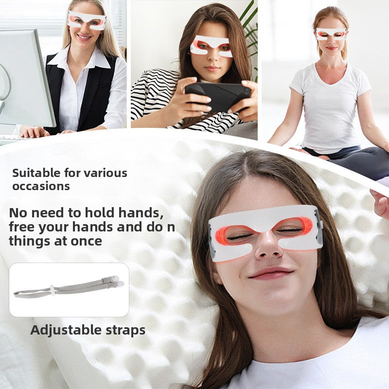 Portable Rechargeable Eye Massager with Red Light Therapy