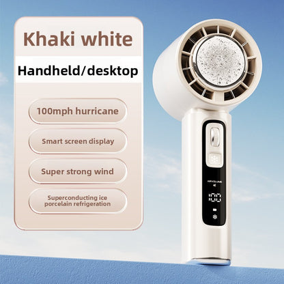 Portable Rechargeable Handheld Fan with Semiconductor Cooling