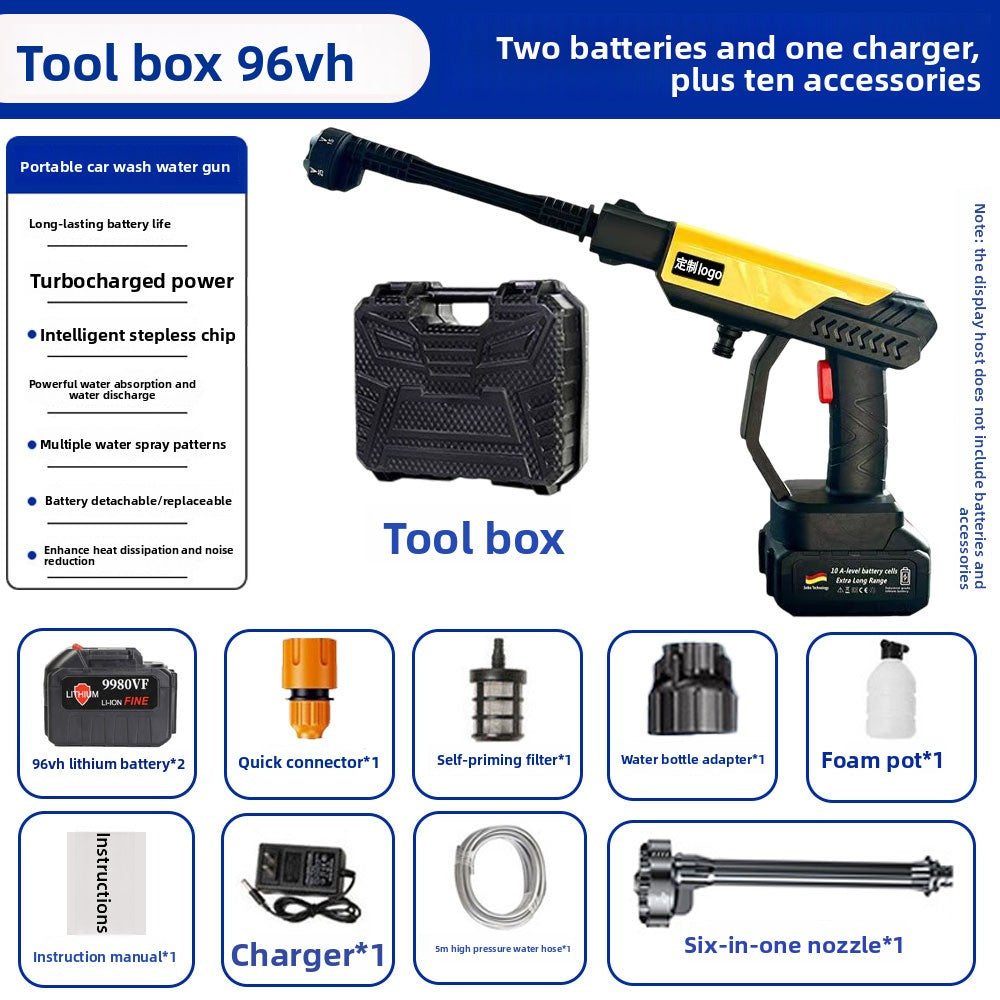 Portable Rechargeable High Pressure Car Wash Gun