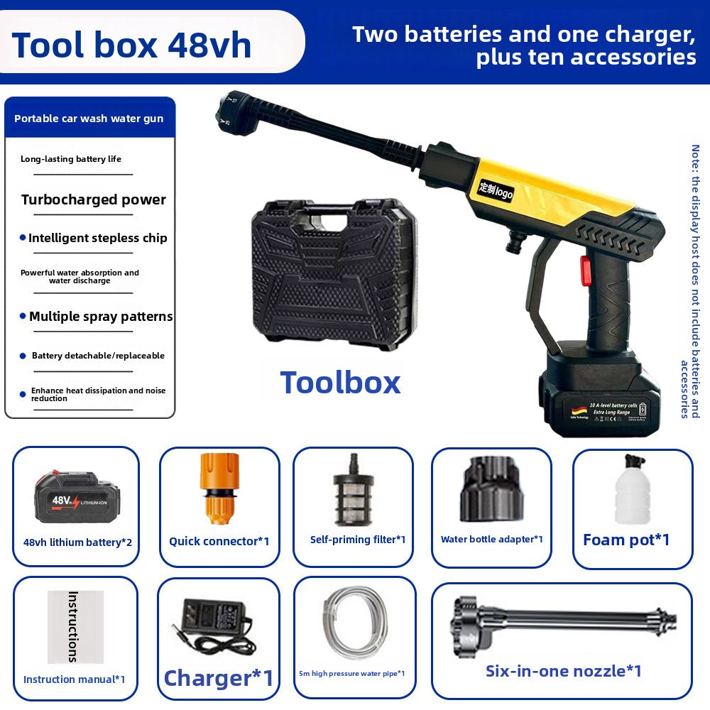 Portable Rechargeable High Pressure Car Wash Gun
