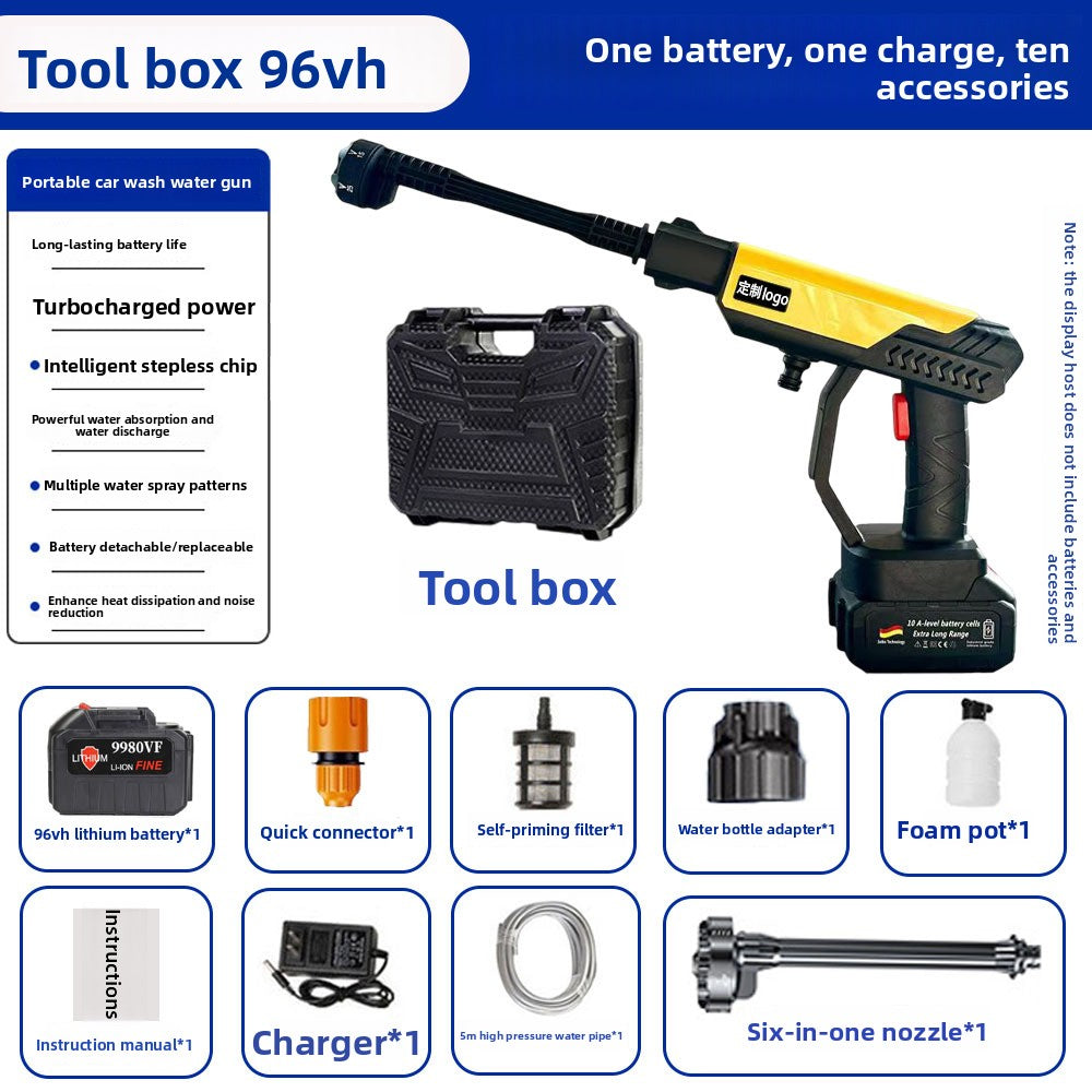 Portable Rechargeable High Pressure Car Wash Gun