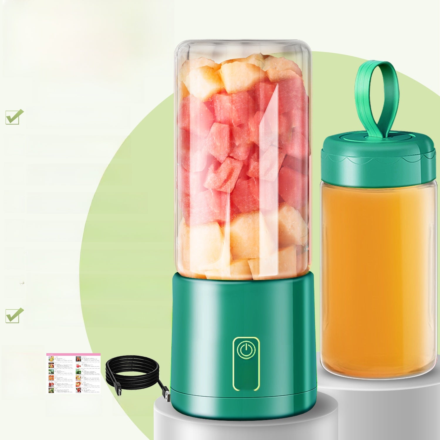 Portable rechargeable mini juicer cup