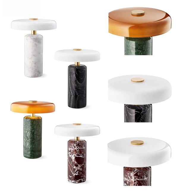 Portable Rechargeable Table Lamp with Marble Base