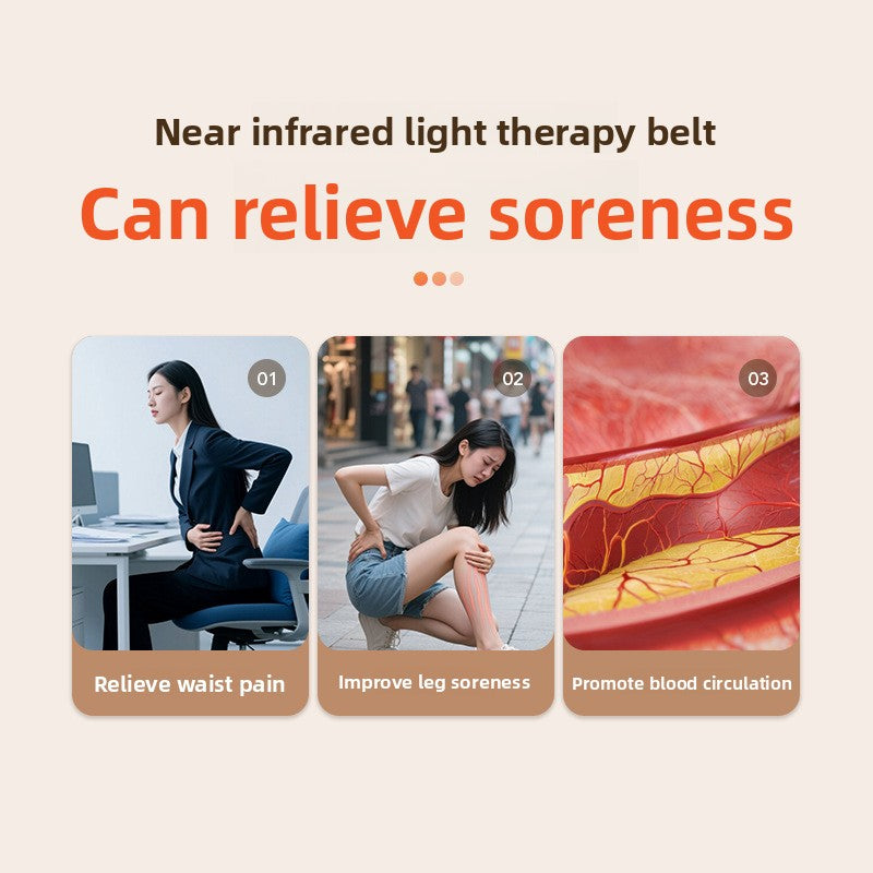 Portable Red Light Therapy Belt with Vibration Massage