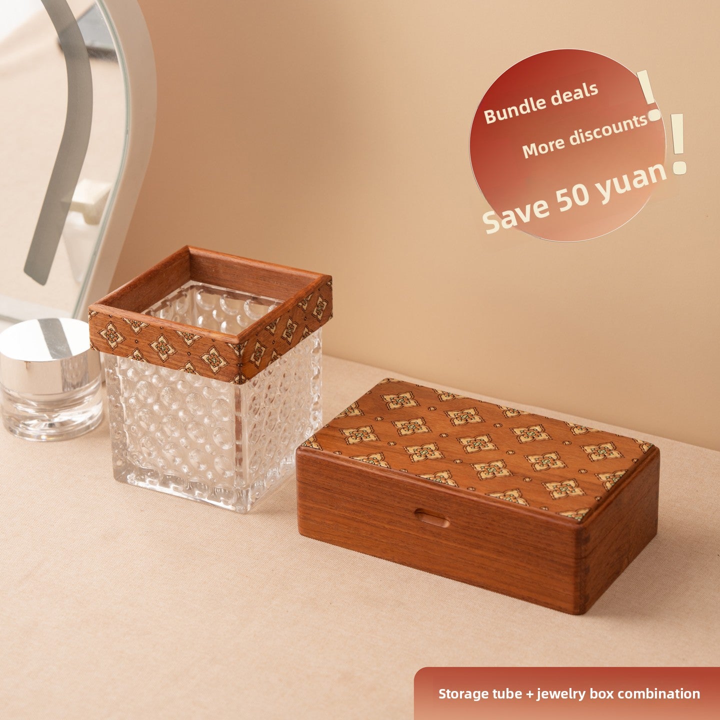 Portable Rosewood Jewelry Box