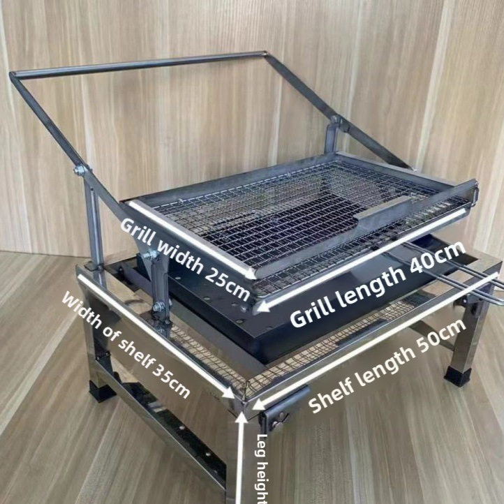 Portable Rotatable Stainless Steel Barbecue Grill