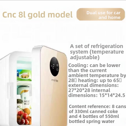 Portable Semiconductor Car Refrigerator 8L Dual Power