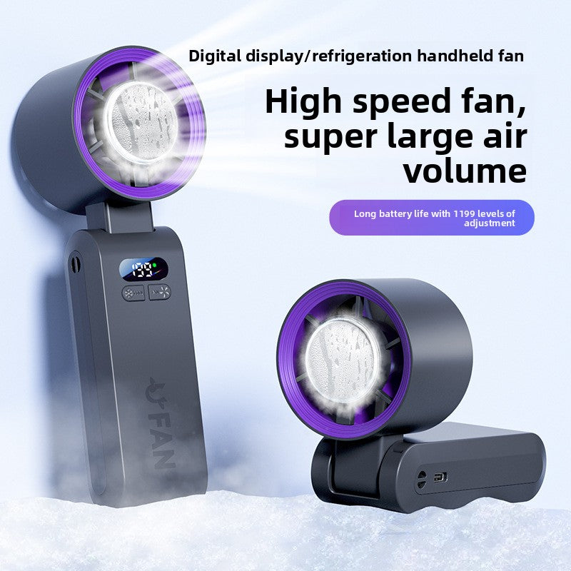Portable Semiconductor Cooling Fan with Ice Compress