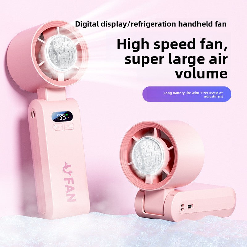 Portable Semiconductor Cooling Fan with Ice Compress